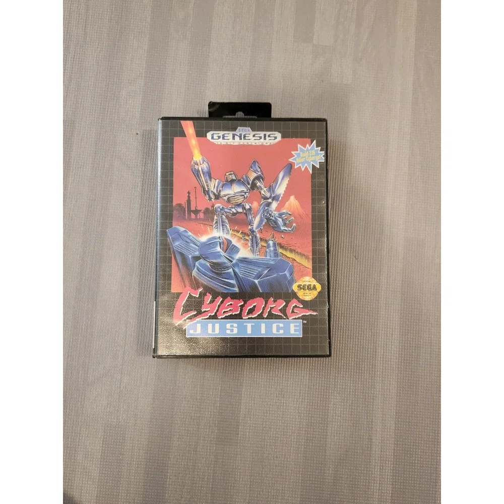 Cyborg Justice (Sega Genesis, 1993) Original Video Game Cartridge + Case / Box